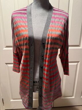 DONNA DEGNAN Striped Cartigan
